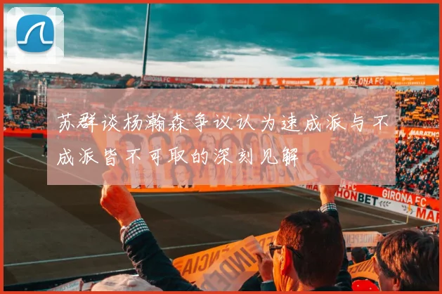 苏群谈杨瀚森争议认为速成派与不成派皆不可取的深刻见解